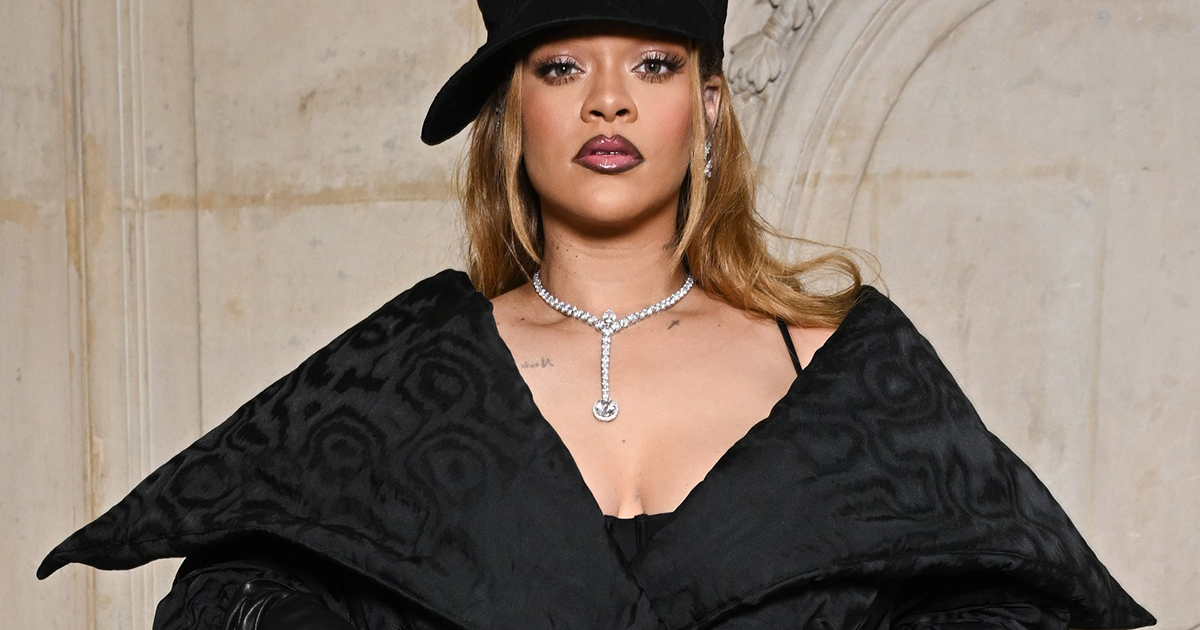 Rihanna’s Dior Outfit at Couture Week Featured Black Brocade Separates