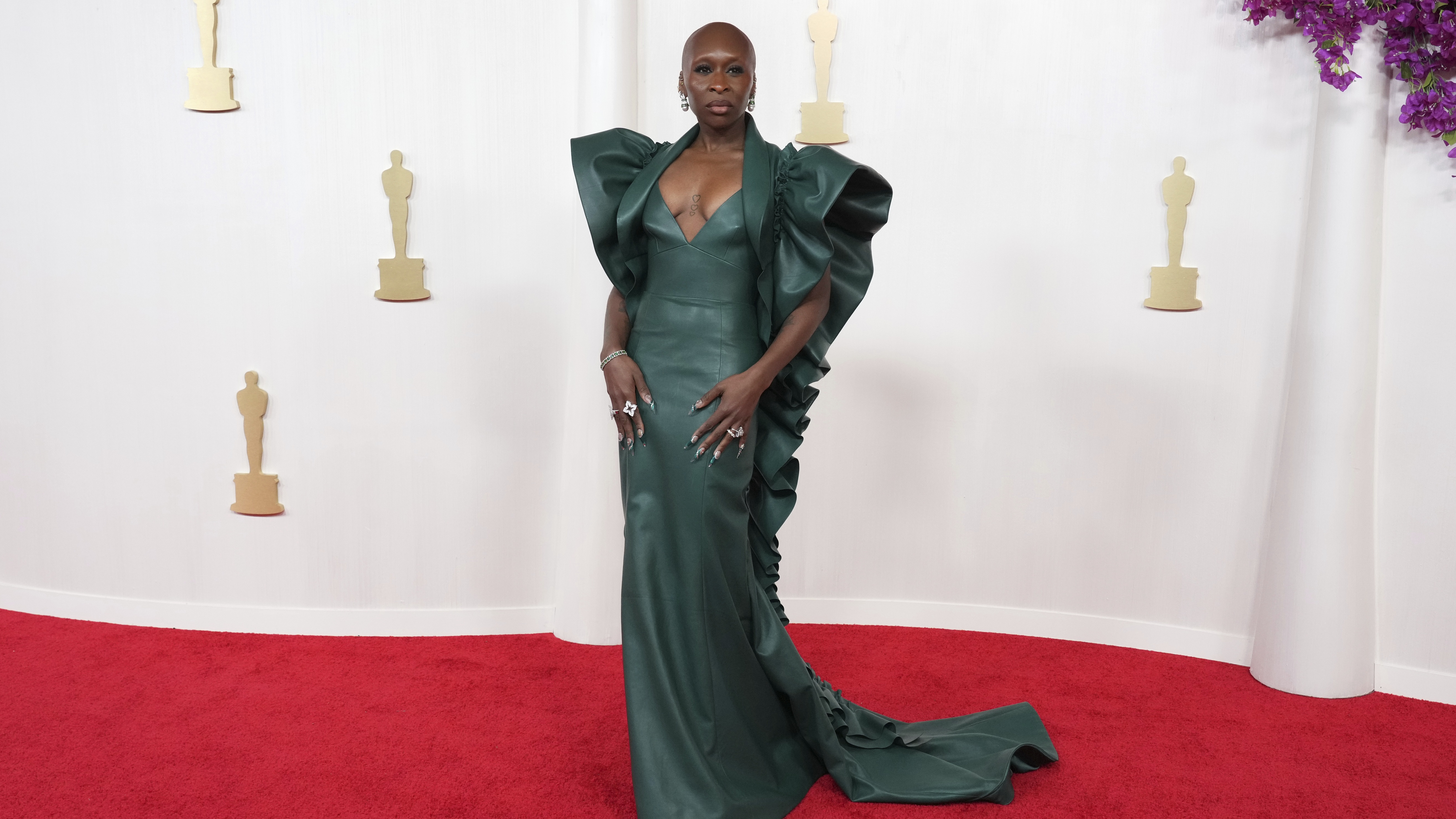 Cynthia Erivo arrives at the Oscars on Sunday, March 10, 2024, at the Dolby Theatre in Los Angeles.