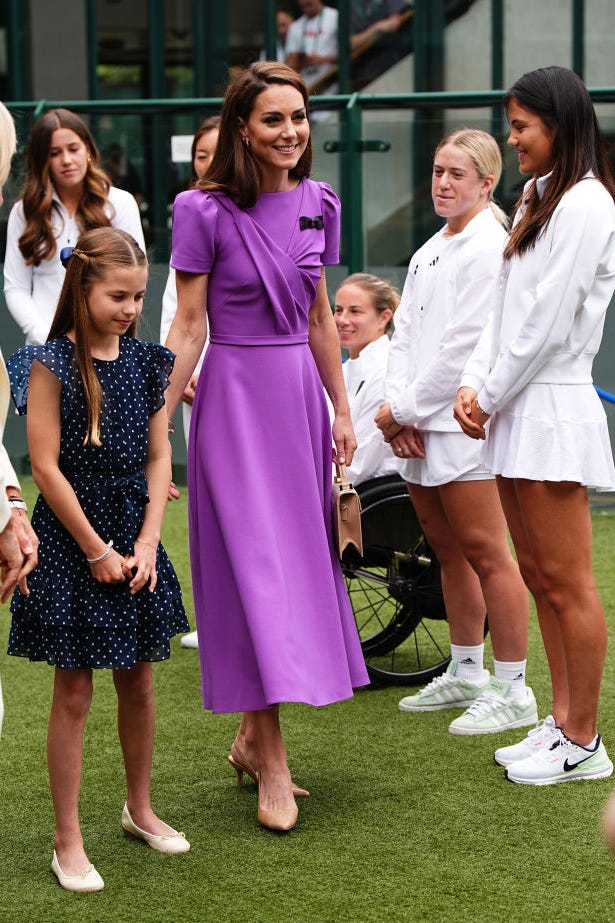 the princess of wales and princess charlotte attend wimbledon 2024 day 14