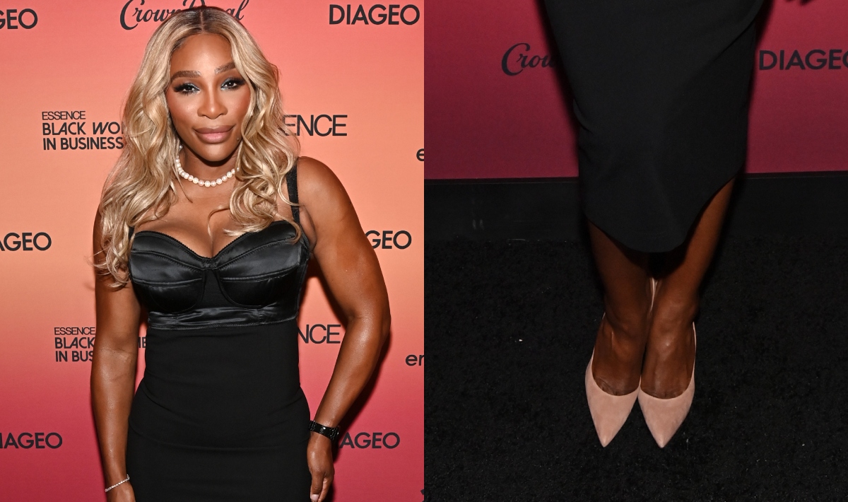 Serena Williams Goes Classic in Suede Pumps for Essence Dinner – Footwear News